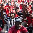 Zimbabwe's opposition party supporters shout anti-government slogans during a demonstration in Gweru, on August 13, 2016 