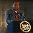 Kenyan President Uhuru Kenyatta addresses an audience during the second day of the Giant Club Summit of African leaders and others on tackling poaching of elephants and rhinos at the Fairmont Mount Kenya Safari Club in Nanyuki, Laikipia county, Kenya, ...