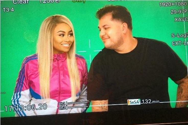 Blac Chyna and Rob Kardashian in behind the scene photo for docuseries, Rob & Chyna.
