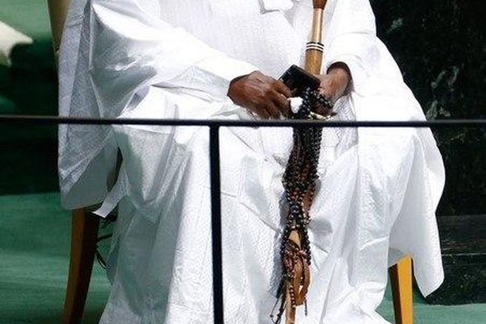 Al Hadji Yahya Jammeh, President of the Republic of the Gambia, addresses the 69th United Nations General Assembly at the U.N. headquarters in New York September 25, 2014.