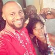 Yvonne Jegede, Yul Edochie and Lancelot Imasuen on set of "Disclosed"