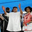 Congolese opposition leader Etienne Tshisekedi, flanked by his wife Marthe, attend a political rally in the Democratic Republic of Congo's capital Kinshasa, July 31, 2016.