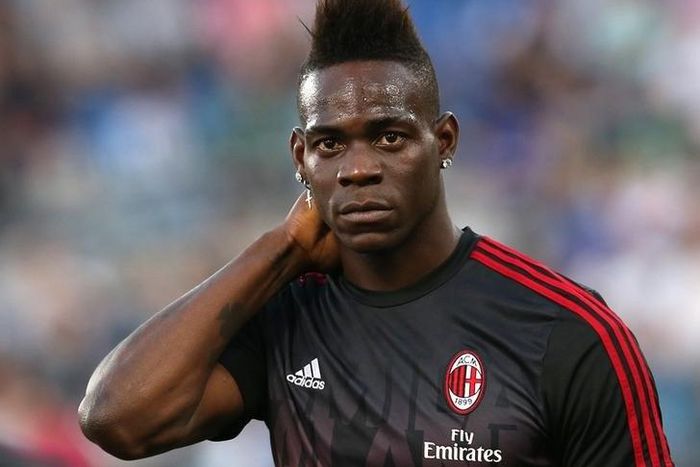 AC Milan's Mario Balotelli looks on before the match against Juventus.