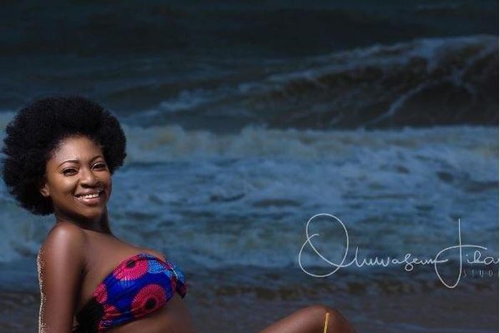 Yvonne Jegede in the prefect beach photograph.