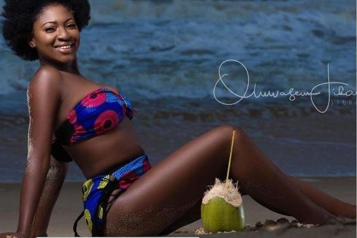 Yvonne Jegede in the prefect beach photograph.