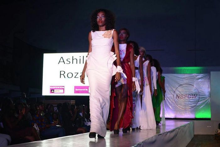 ASHILLA ROZAE showcasing at the Nigerian Student Fashion And Design Week