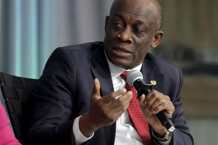 Minister of Finance and Economic Planning of Ghana Seth Terkper speaks at a forum on financial development at the 2016 IMF World Bank Spring Meeting in Washington April 17, 2016.