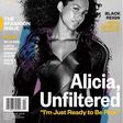 Alicia keys looks flawless without make-up on the cover of Ebony magazine