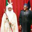 Emir of Kano, Sanusi Lamido Sanusi visits President Muhammadu Buhari in Abuja on August 4, 2015.