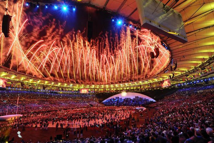 Maracana Stadium, venue of the opening ceremony of the 2016 Summer Olympic Games in Rio de Janeiro.