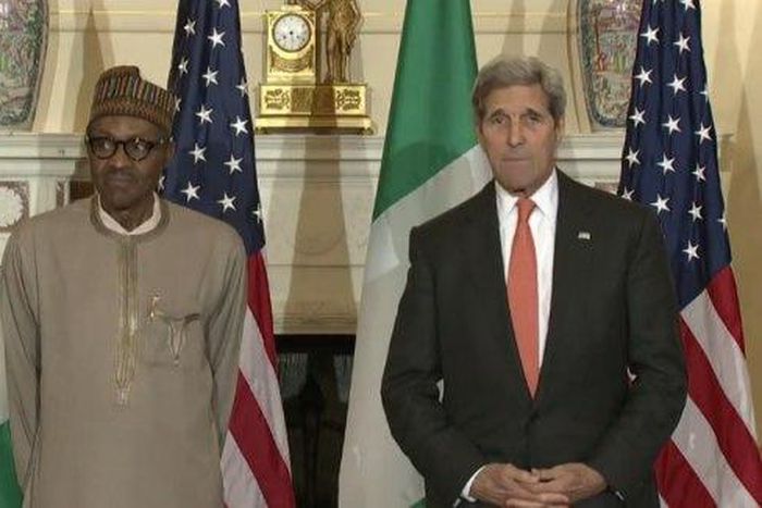 President Muhammadu Buhari holds joint press conference with US Secretary of State, John Kerry on July 21, 2015.