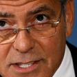 Actor and The Sentry co-founder George Clooney appears on a panel with The Sentry investigators to discuss their work on the role of national corruption in the ongoing humanitarian crisis in South Sudan during a news conference at the National Press Cl...
