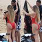 Khloe Kardashian water skiing with Tristan Thompson