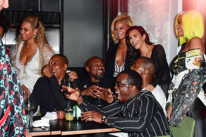 Alicia Keys, Swizz Beatz, Beyonce, Jay-Z, Kanye West, Kim Kardashian, Sean Diddy Combs and Cassie