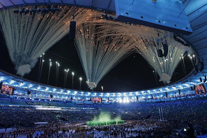 Maracana Stadium, venue of the opening ceremony of the 2016 Summer Olympic Games in Rio de Janeiro.