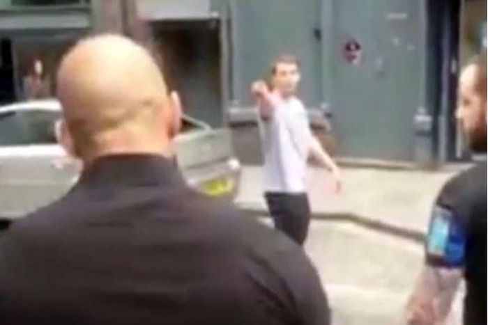 Man shows off bum after hurling racist comments at black bouncer
