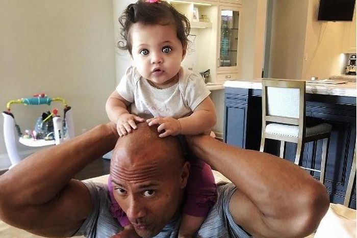 The Rock and daughter