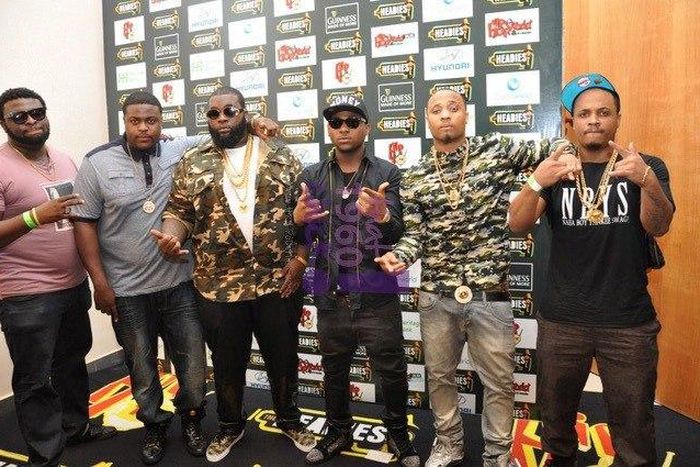 Davido with his HKN crew at the 2013 Headies
