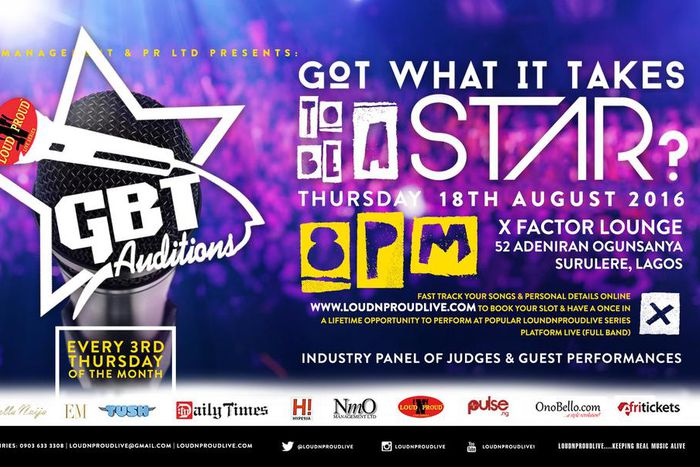 GBT monthly auditions AUGUST 2016