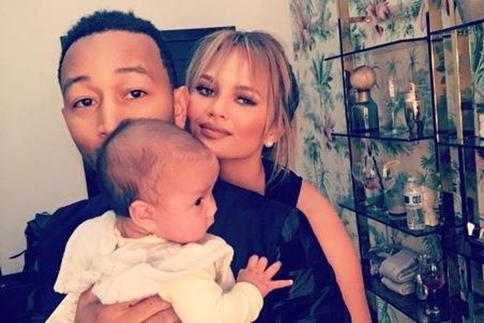 John Legend, Chrissy Teigen and daughter, Luna