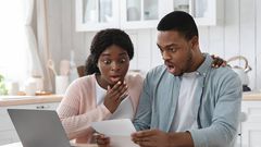 A black couple shocked at the high cost of internet