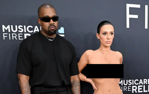 Kanye West and his wife Bianca Censori at the Grammys [Variety]