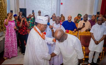 Okpebholo receives rare royal blessing from Oba of Benin after tribunal victory