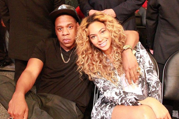 Beyoncé and Jay Z during the NBA All-Star Game in February 2013