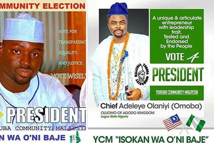 Adedire Luqmon and Adeleye Olaniyi vie for the leadership seat of Yorubas in Malaysia