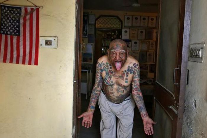 For world records, Indian man removes teeth and gets over 500 tattoos
