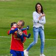Andres Iniesta with wife