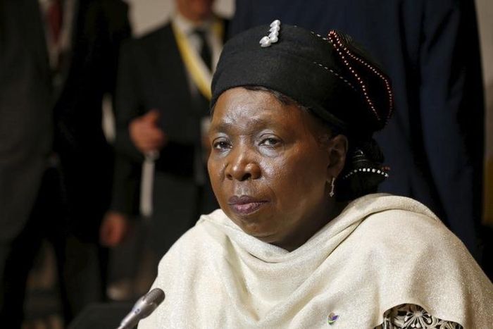 Nkosazana Dlamini-Zuma, chairperson of the African Union Commission, attends the Valletta Summit on Migration in Valletta, Malta, November 12, 2015.