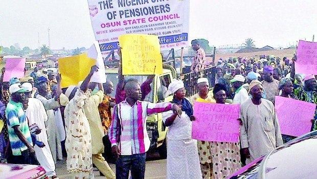 Civil servants, pensioners protest unpaid salaries in Osun State.