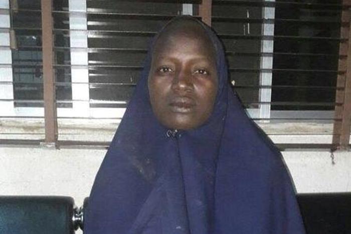 An undated picture released on May 19, 2016 by the Nigerian army of the second rescued Chibok schoolgirl in Nigeria. Nigeria Military/