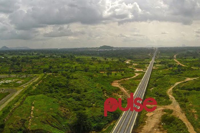Aerial view of the Abuja Kaduna Railway line