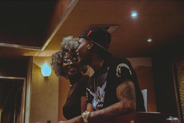 Efya and Wizkid working in the studio