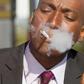 Black man smoking