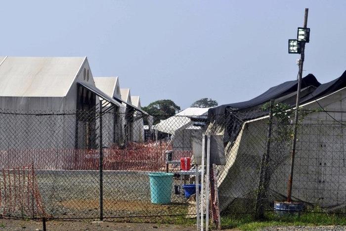 The Ebola virus treatment center where three people are currently being treated is seen in Paynesville, Liberia, November 23, 2015. REUTERS/James Giahyue/Files