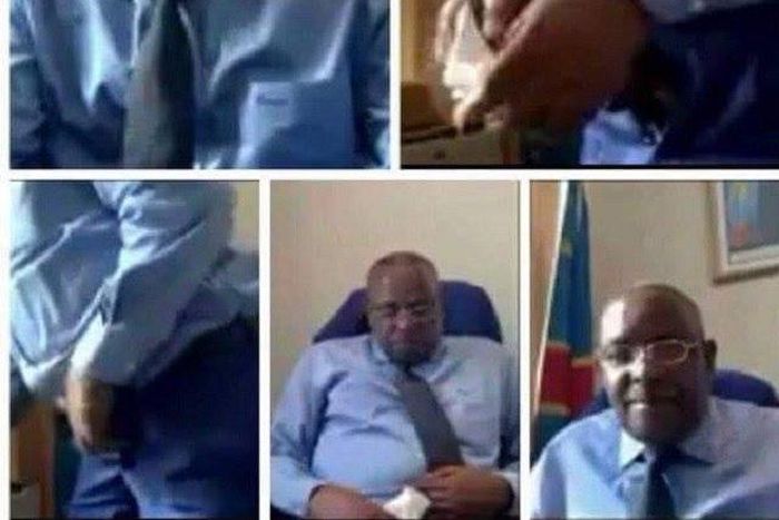 The Congolese Minister masturbating in his office