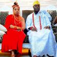 The Ooni of ife and his wife, Olori Wuraola Ogunwusi