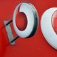 Vodafone branding is seen outside a retail store in London, file.