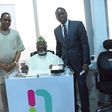 Dr. Tunde Ayeni, chairman NatCom (l) and Kamar Abass, CEO ntel presenting a gift to Barrister Adebayo Shittu, Honourable Minister of Communications at ntel’s Marina Office in Lagos when the Minister paid the company a courtesy visit.