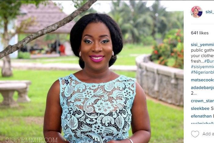 Sisi Yemmie's caption