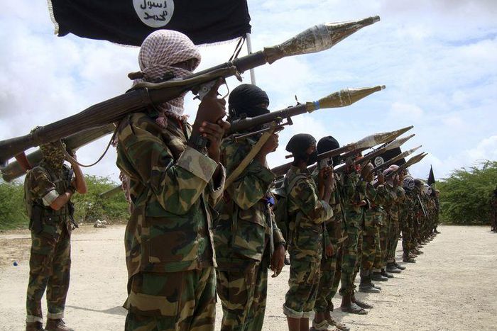 Al Shabaab militants parade new recruits after arriving in Mogadishufrom their training camp south of the capital in this October 21, 2010 file photo. REUTERS/Feisal Omar/Files