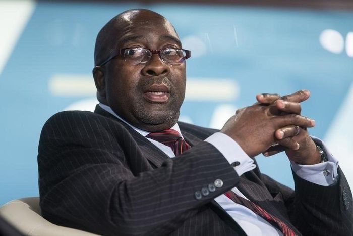 Former South African Finance Minister Nhlanhla Nene takes part in a discussion on "Challengers of Job-Rich and Inclusive Growth: Growth and Reform Challenges" during the World Bank/IMF Annual Meeting in Washington October 8, 2014.