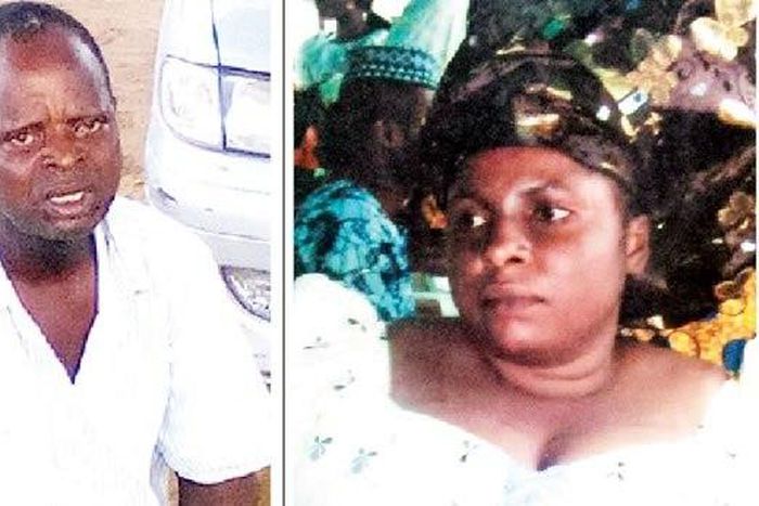 The suspect, Samuel Ambe and the murdered Mata Jideonu