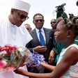 President Muhammadu Buhari arrives Equatorial Guinea on Monday, March 14, 2016.