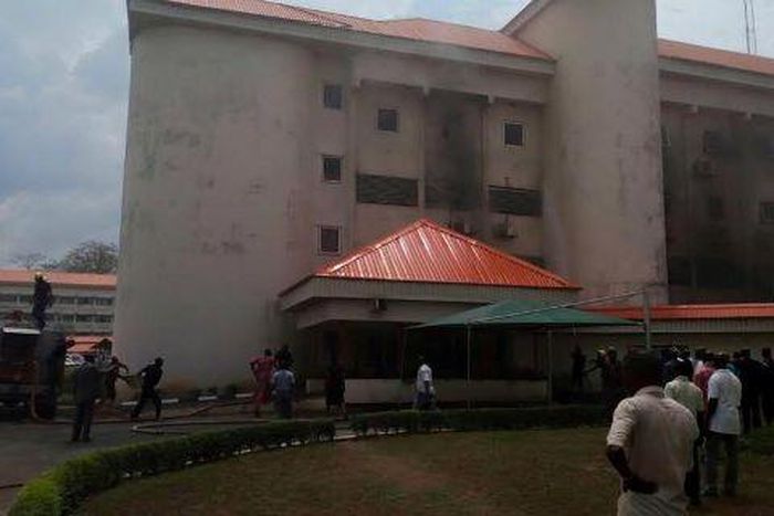 Fire guts the Ondo State Governor's lodge in Akure