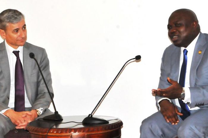 President of Microsoft International, Jean-Claude Courtois with Lagos State Governor, Akinwunmi Ambode