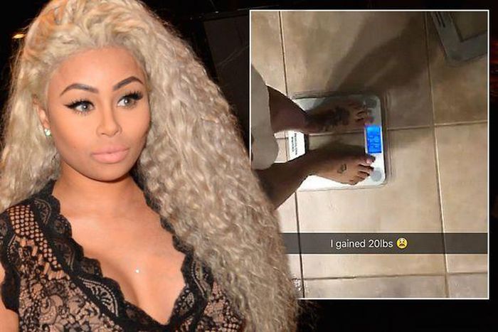 Blac Chyna shows off weight gain on Snapchat